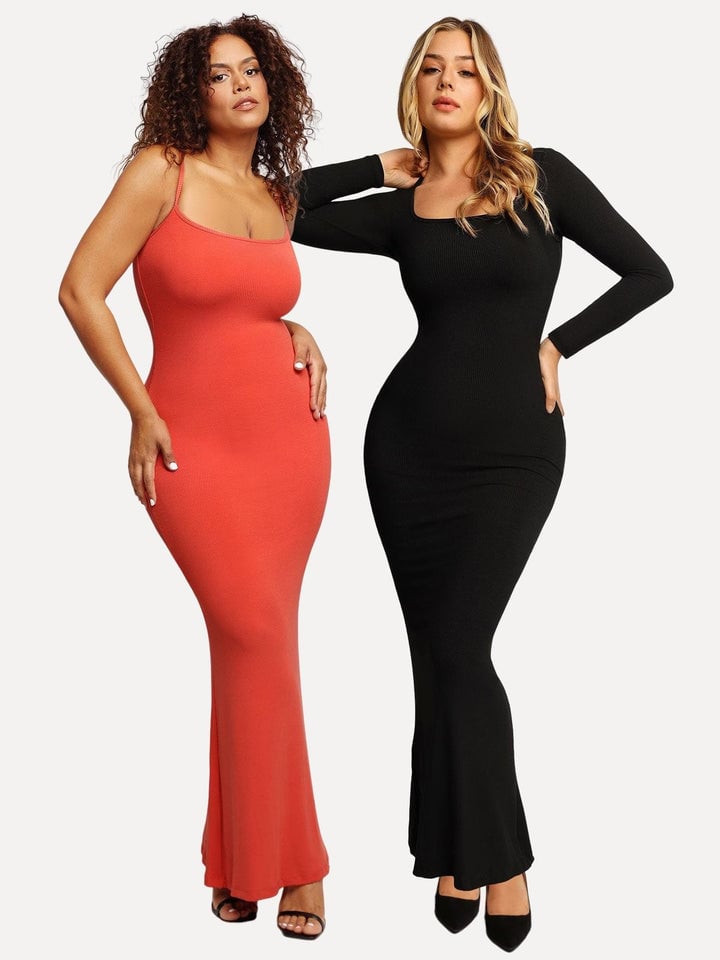Built-in Shapewear Modal Soft Lounge Dresses