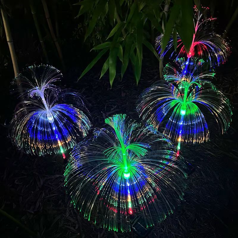 Solar-Powered LED Garden Fiber Optic Lights