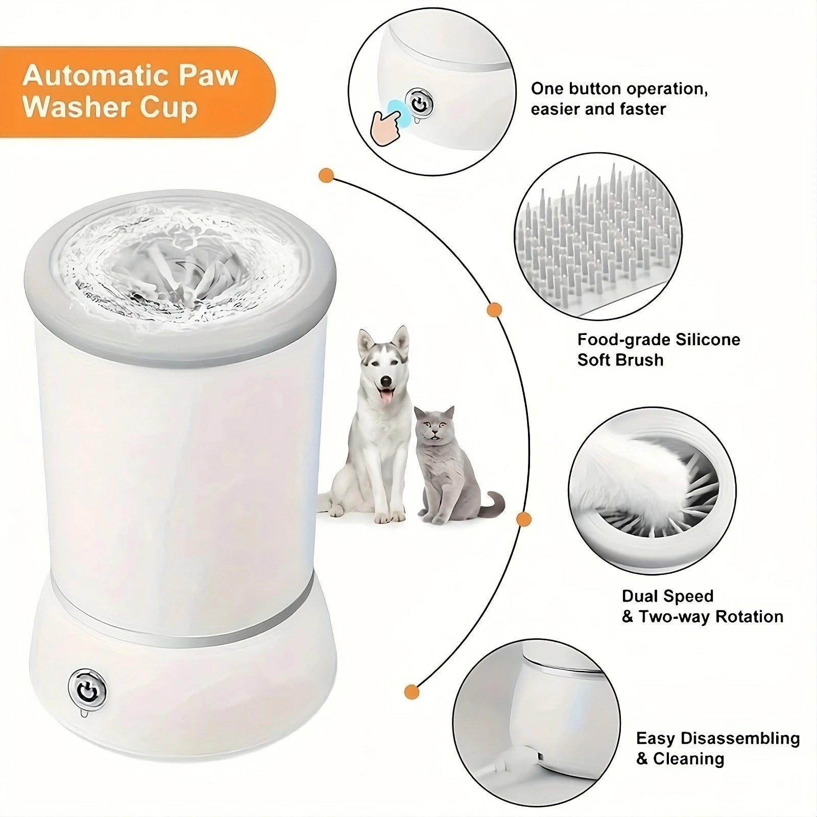 Automatic Dog Paw Cleaner and Massager, 🔥Buy 2 FREE SHIPPING