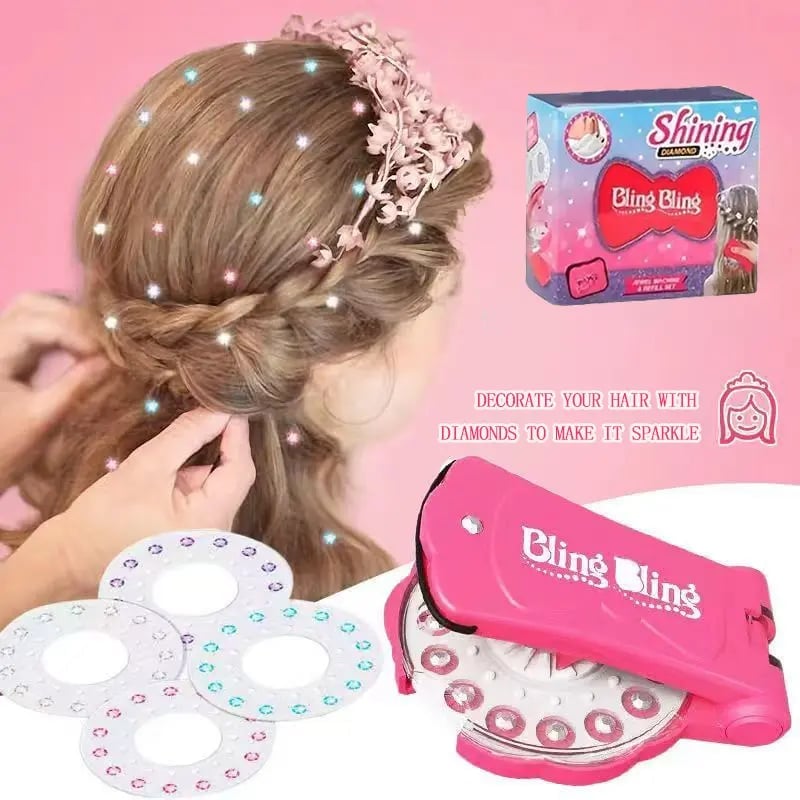 🎁TikTok Last Day Sale - 70% OFF🎉Glitter Diamond Styling Tools Hair Gemstone Styling Set