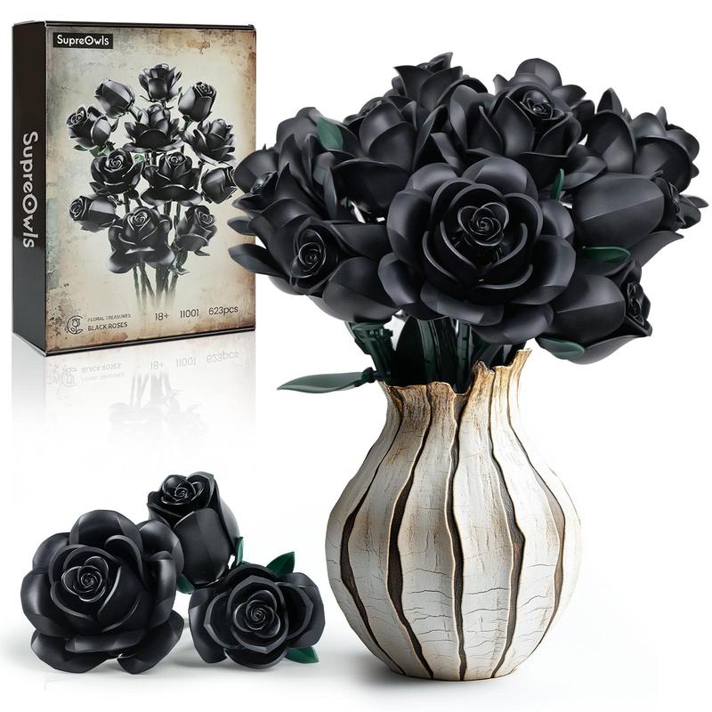 🎁TikTok Last Day Sale - 70% OFF💀🌹Gothic Skull Rose Building Set for Adults🎁Buy 2 Free Shipping