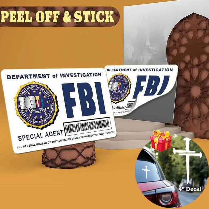 Last Day Promotion 70% OFF - 🔥Secret Agent Card Skins Kit: FBI/ICE Designs  • Cosplay & Gift Stickers