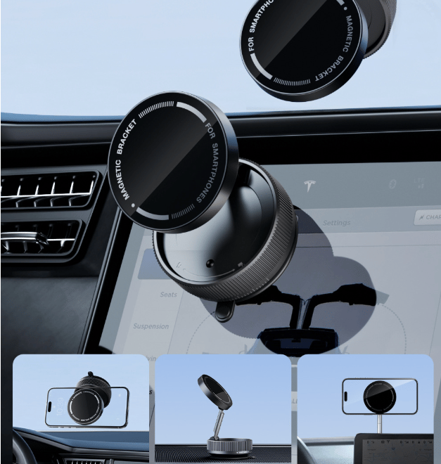 🎁TikTok Last Day Sale - 70% OFF🚗📱Magnetic Phone Mount, Suction Car Phone Holder, Vacuum Phone Mount with One-Step Lock