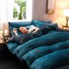 (🔥Big Sale)AB Sided Thicken Corduroy Velvet Winter Bedding Set Full Queen King Size Duvet Cover