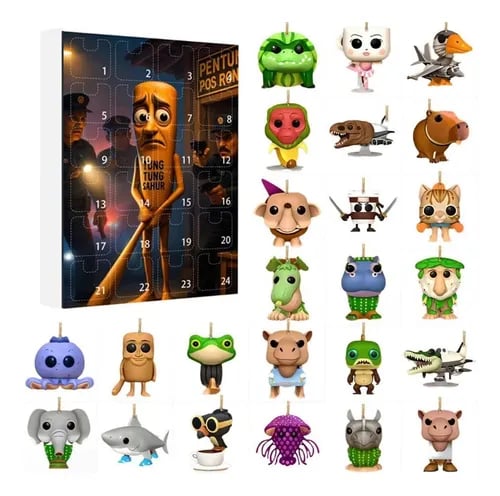 🎁TikTok Last Day Sale - 70% OFF🔥Tung Tung Tung Sahur Italian Brainrot Countdown 24Days Advent Calendar