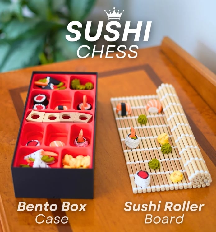 🍣 The Sushi Gambit - The Sushi Themed Chess Set♟️