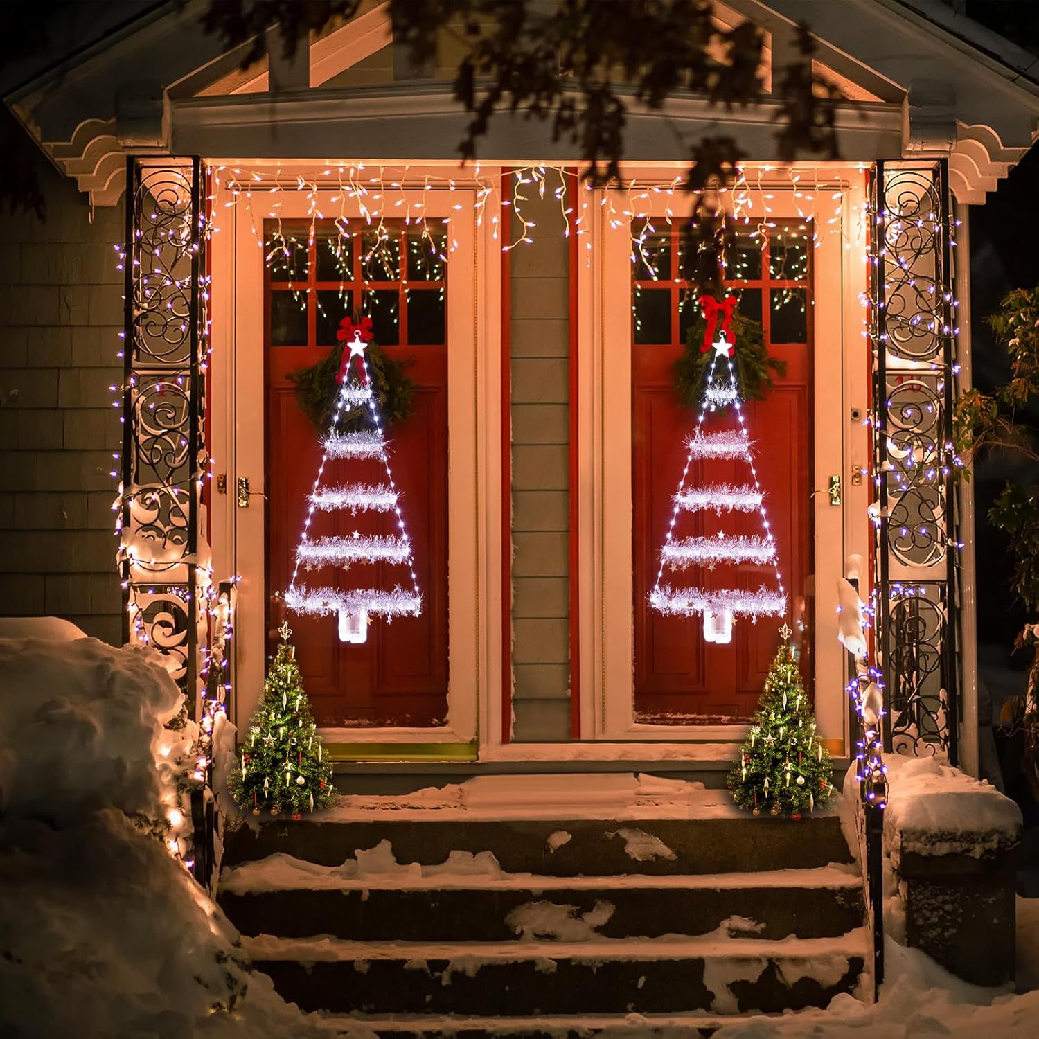 🎄TikTok Christmas Sale - 70% OFF✨LED Ladder Lights with Climbing Santa Claus