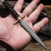 Cicada Damascus Survival Knife
