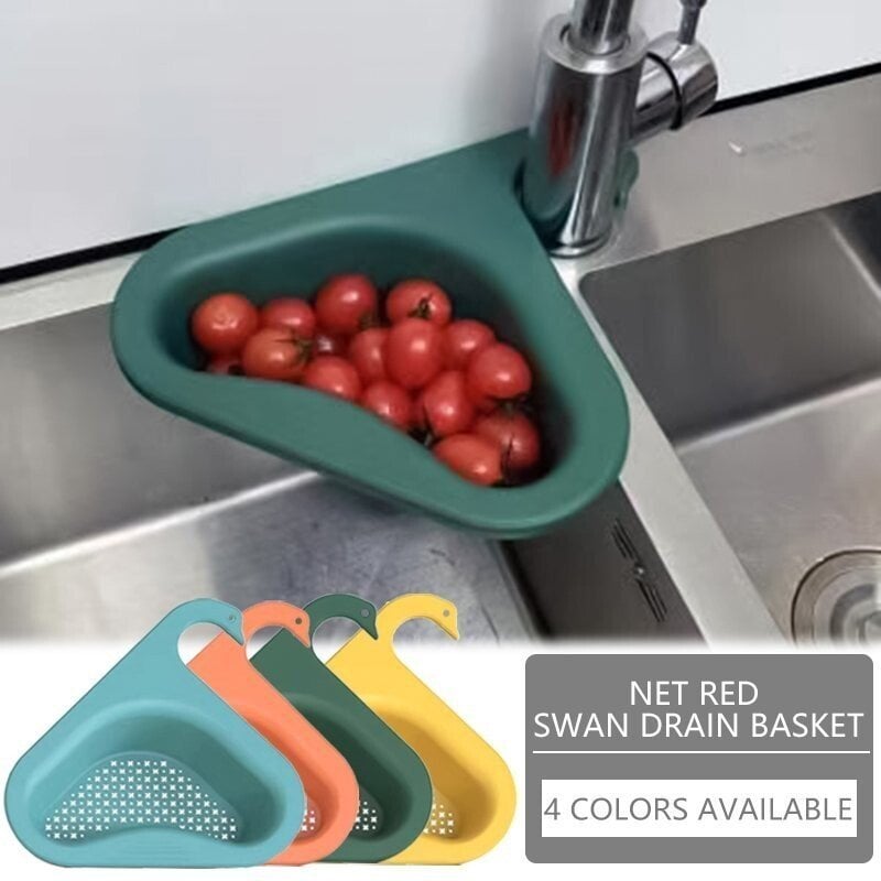 🔥Last Day Promotion - 60% OFF🎁🚿Kitchen Sink Drain Basket Swan Drain Rack🔥