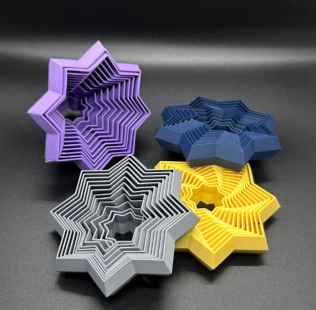 🔥Last Day 50% OFF⚡3D printed fidget 8-pointed star, Buy 4 get Extra 30% OFF & Free Shipping