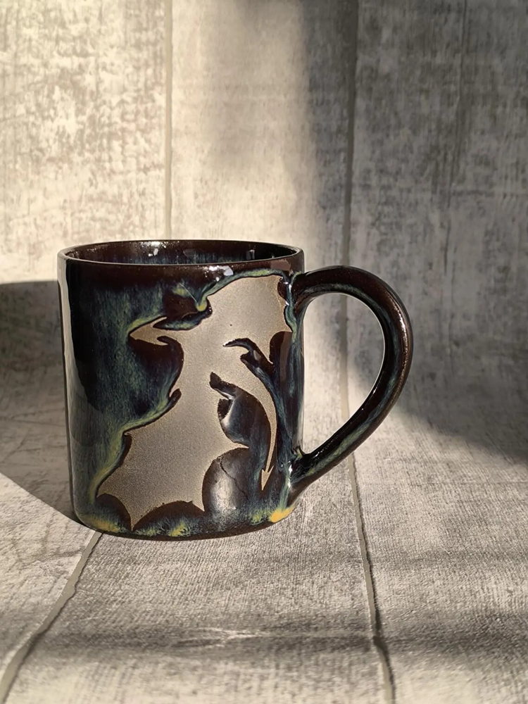 Three Dragons Handmade Mug