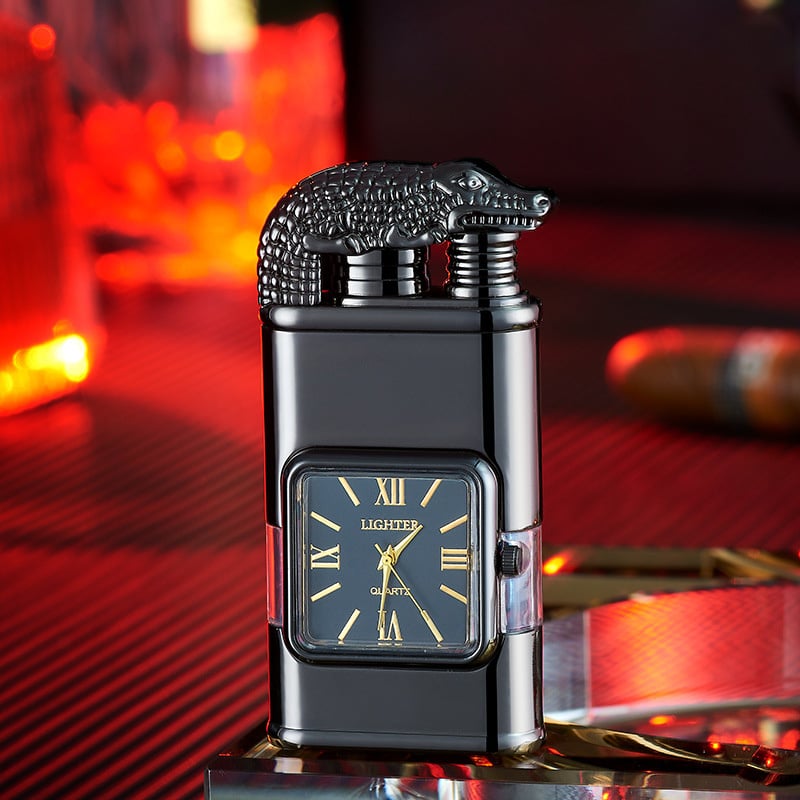 🔥Windproof Lighter Vintage Watch Bezel Jet flame Torch