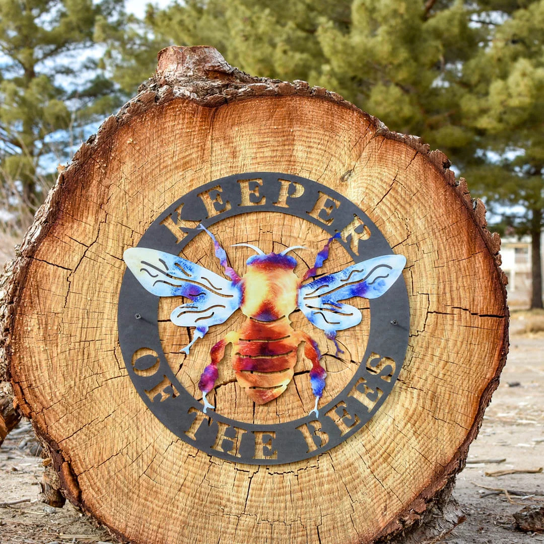 (🔥Black Friday Sale - 50% OFF) 🎁🍯Keeper of the Bees Metal Art 🐝, BUY 2 FREE SHIPPING