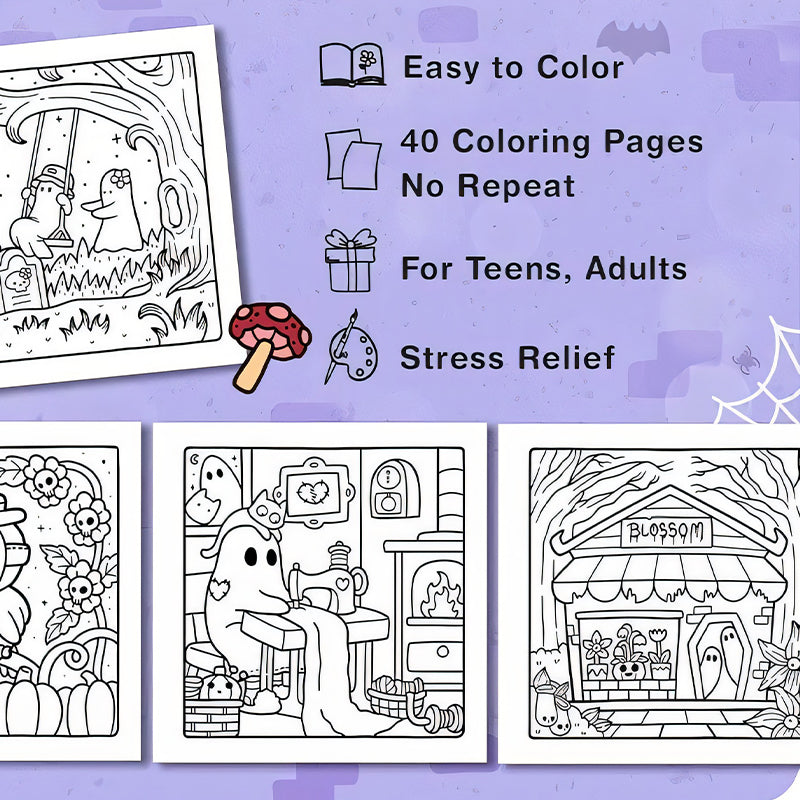 Spooky Cutie: Coloring Book for Adults and Teens