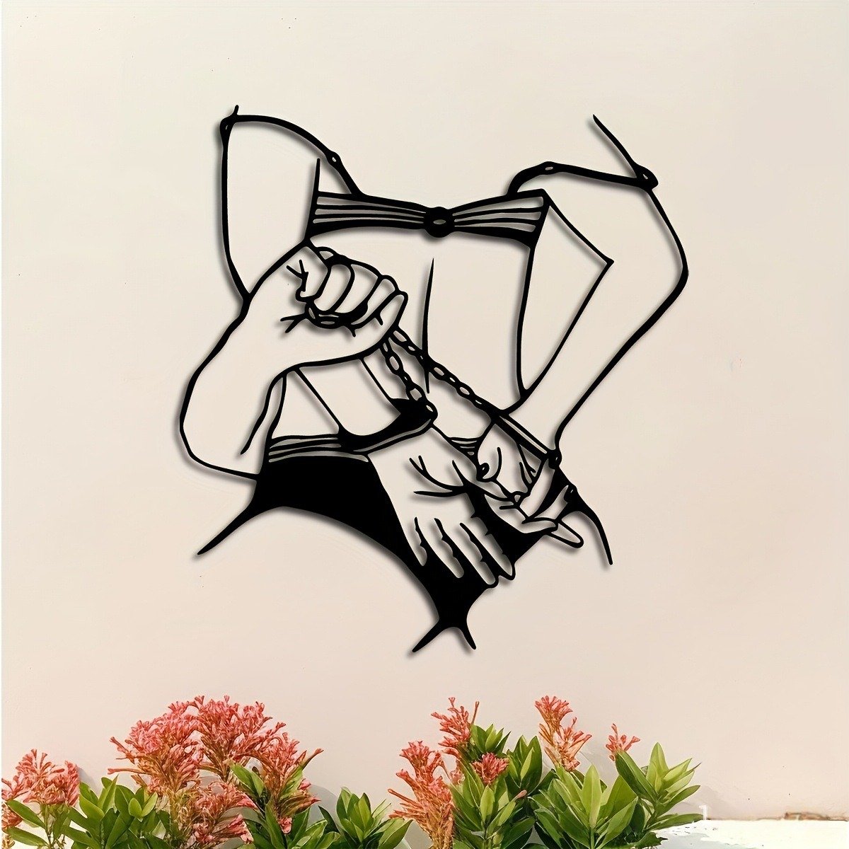 🔥 50% OFF – Celebrate Independence Day in Style! Modern Iron Wall Art – Minimalist Woman & Cat Line Sculpture + Bold Feminine Silhouette for Living Room & Bedroom Decor