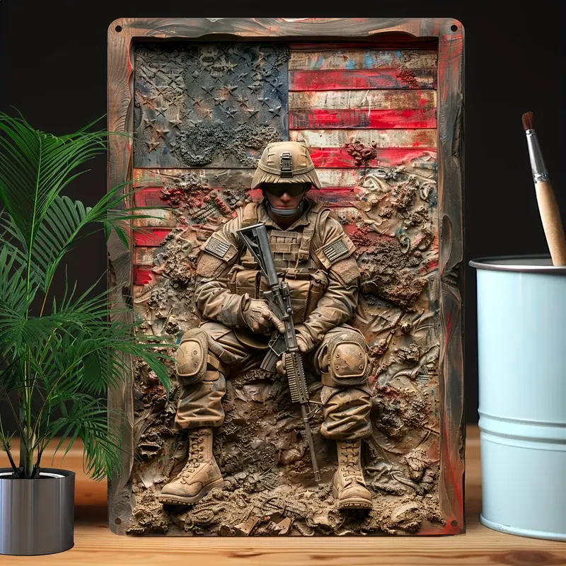 🎖️July 4th Flash Sale: 50% OFF Sitewide! 💕Handmade Patriotic Tactics Wall Painting