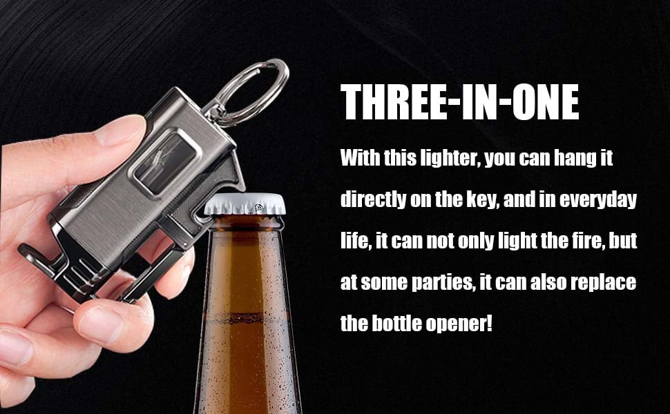 Portable Keychain Lighter-Adjustable Windproof Flame