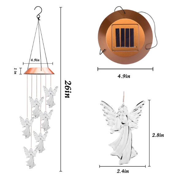 (🎅EARLY CHRISTMAS SALE-49% OFF)🔥Solar Guardian Angel Wind Chime Light -BUY 2 FREE SHIPPING