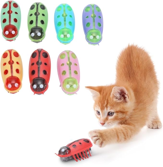 🔥Last Day 70% OFF🔥Mini Cute Electric Ladybug Cat Toy😻🐞