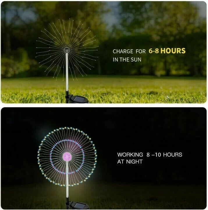 (🔥Last Day Promotion 50% OFF)🎁Waterproof  Solar Garden Fireworks Lamp