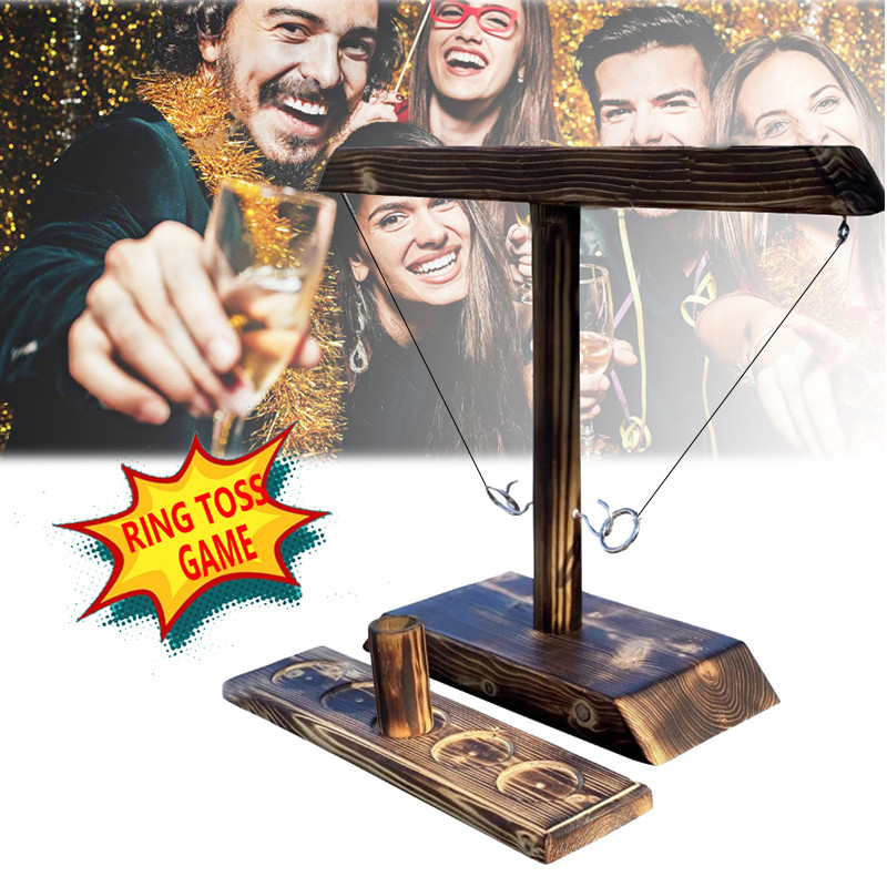 (📅 Black Friday Sale- SAVE 49% OFF)Ring Toss Games for Kids Adults Home Party Drinking Games