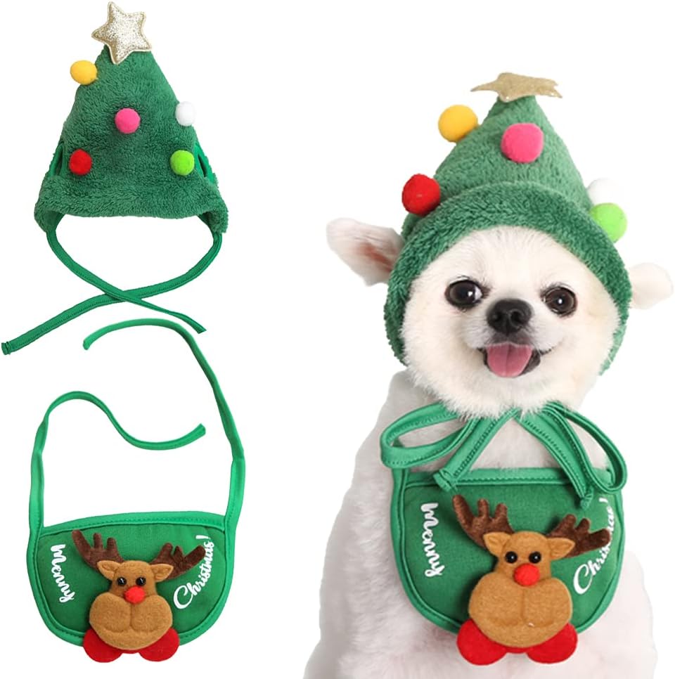 (🎄Early Christmas Sale - 49% OFF)🐾Adorable Christmas Tree Pom-Pom Hat