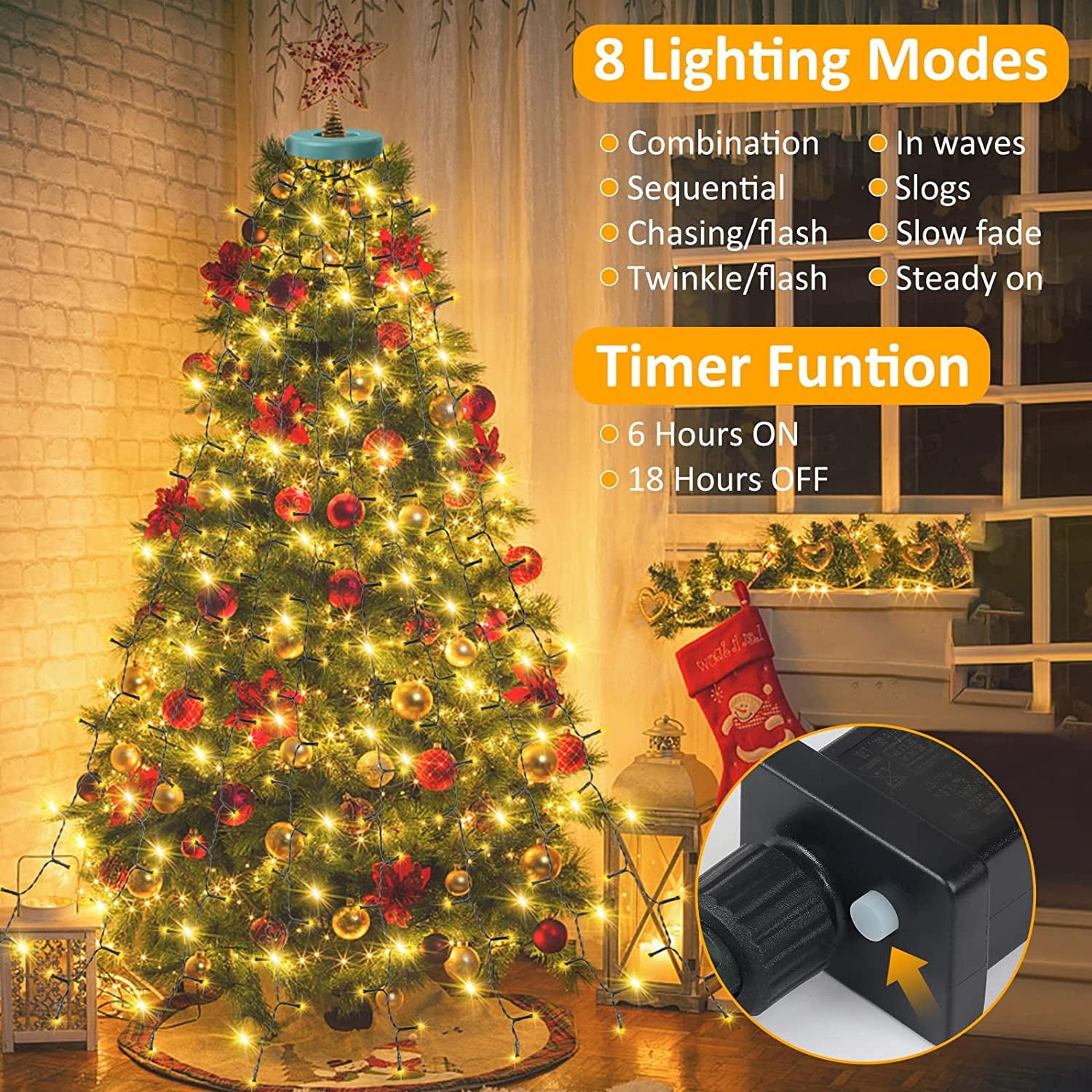 🔥Early Christmas Sale 50% OFF🎄Remote Control Waterfall Lights with Ring