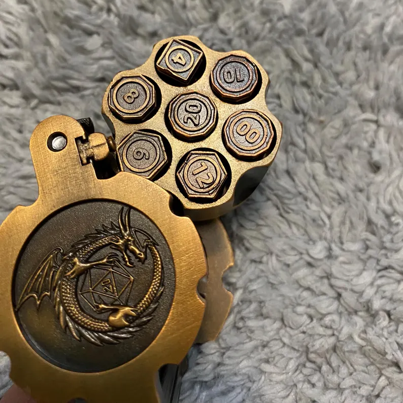 Revolver Dragon Fidget Spinner Bullet Dice