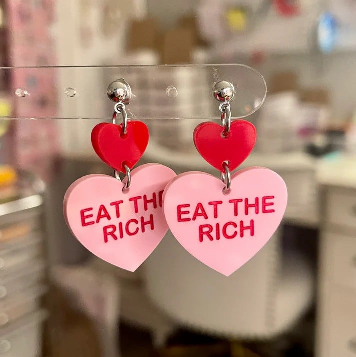 Rebellious Valentine's Day Heart Earrings Collection