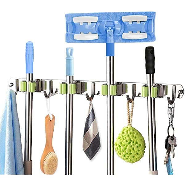 🔥Last Day Promotion 50% OFF🔥Mop and Broom Holder Wall Mounted Storage Organizer