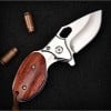 D2 Wooden Handle Mechanical Folding Knife