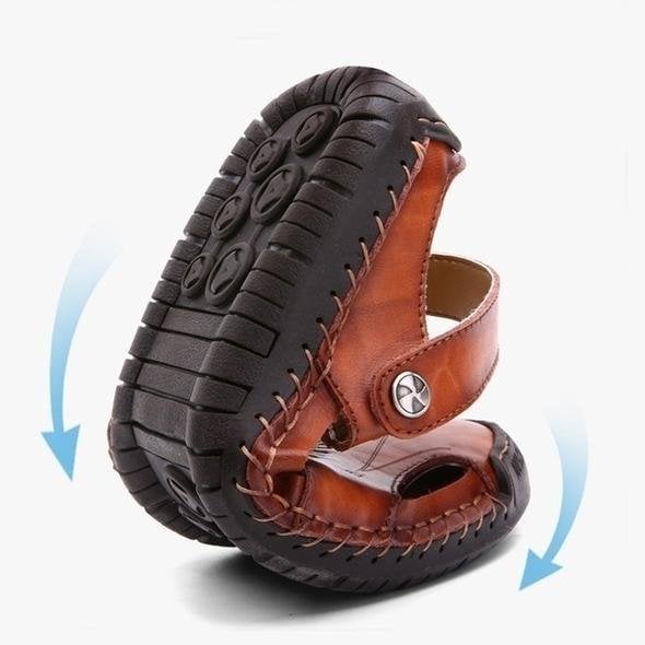 💥Last day sale save 70% OFF-Handmade Soft Leather Men's Breathable Outdoor Sandals