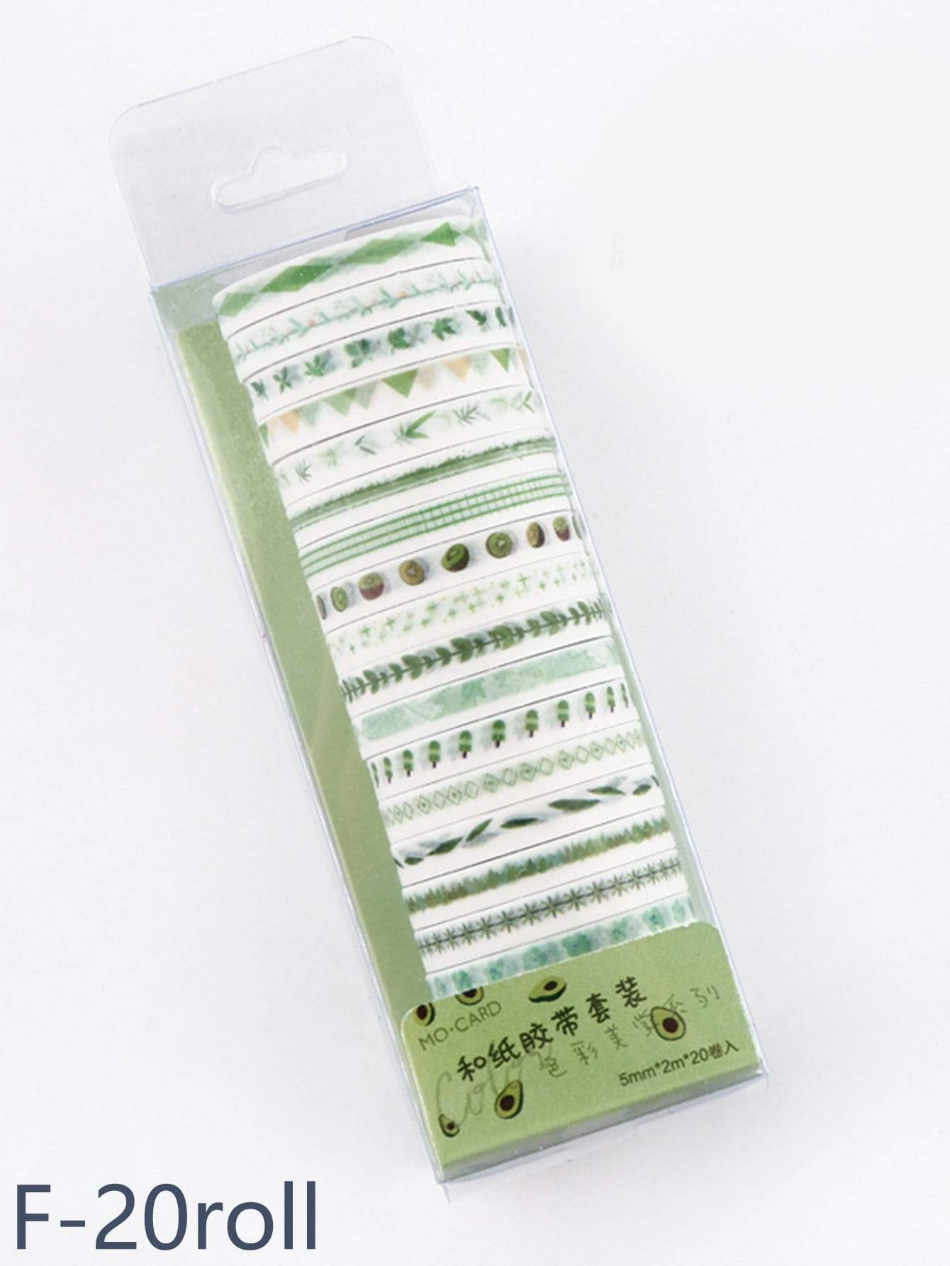 Slim Simple Print Masking Tape 20rolls