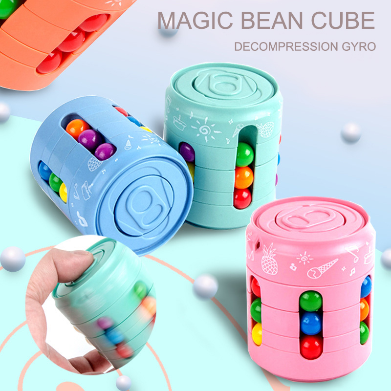 (🌲Early Christmas Sale- SAVE 48% OFF)Rotating Magic Bean Cube--buy 3 get 2 free NOW（5pcs）