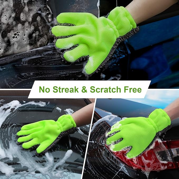 🔥Last Day 50% OFF- Double-sided Five-finger Car Wash Gloves