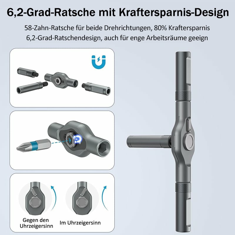 🔥Letzter Tag Verkauf 49% Rabatt🔧24-in-1 DIY Schraubendreher-Set – Magnetisch, Kompakt & mit Ratsche