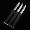 OTF micro-tech black handle Halo 6 lever straight jump knife