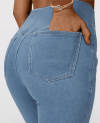 🔥Stretch-Jeans mit hoher Taille und Crossover