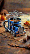 Handcrafted Truck-Shaped Coffee Mug Resin Decoration
