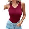 🎉Letzter Tag 49% Rabatt🔥Chicme Tanktop mit Rundhalsausschnitt, integriertem BH, gerippte Passform, lässig, bequem