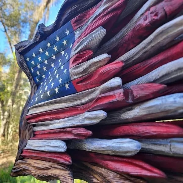 🔥Last Day Flash Sale - 53% OFF🔥 -Wooden American Flag🔥BUY 2 FREE SHIPPING🔥