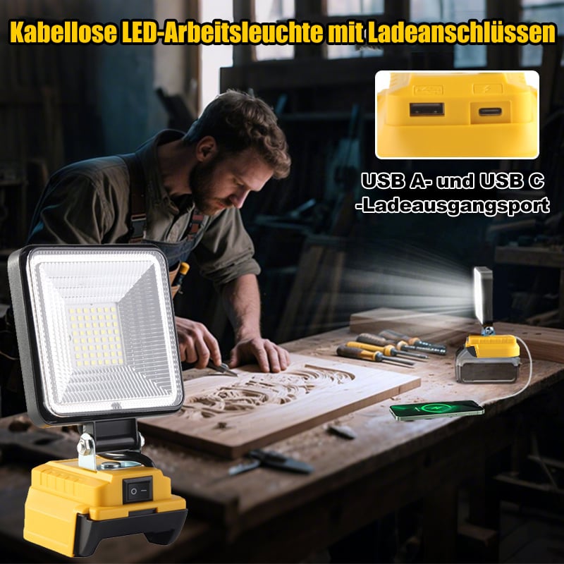 🔥Letzter Tag 50% RABATT-3000LM kabellose LED-Arbeitsleuchte mit Ladeanschlüssen