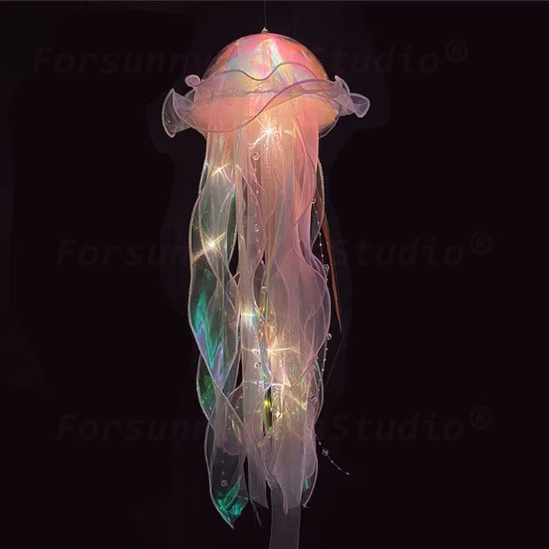 LED Jellyfish Handmade Lamp,Perfect garden or room decoration