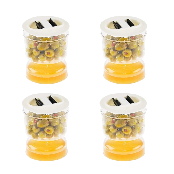 Pickle and Olives Jar Container with Strainer