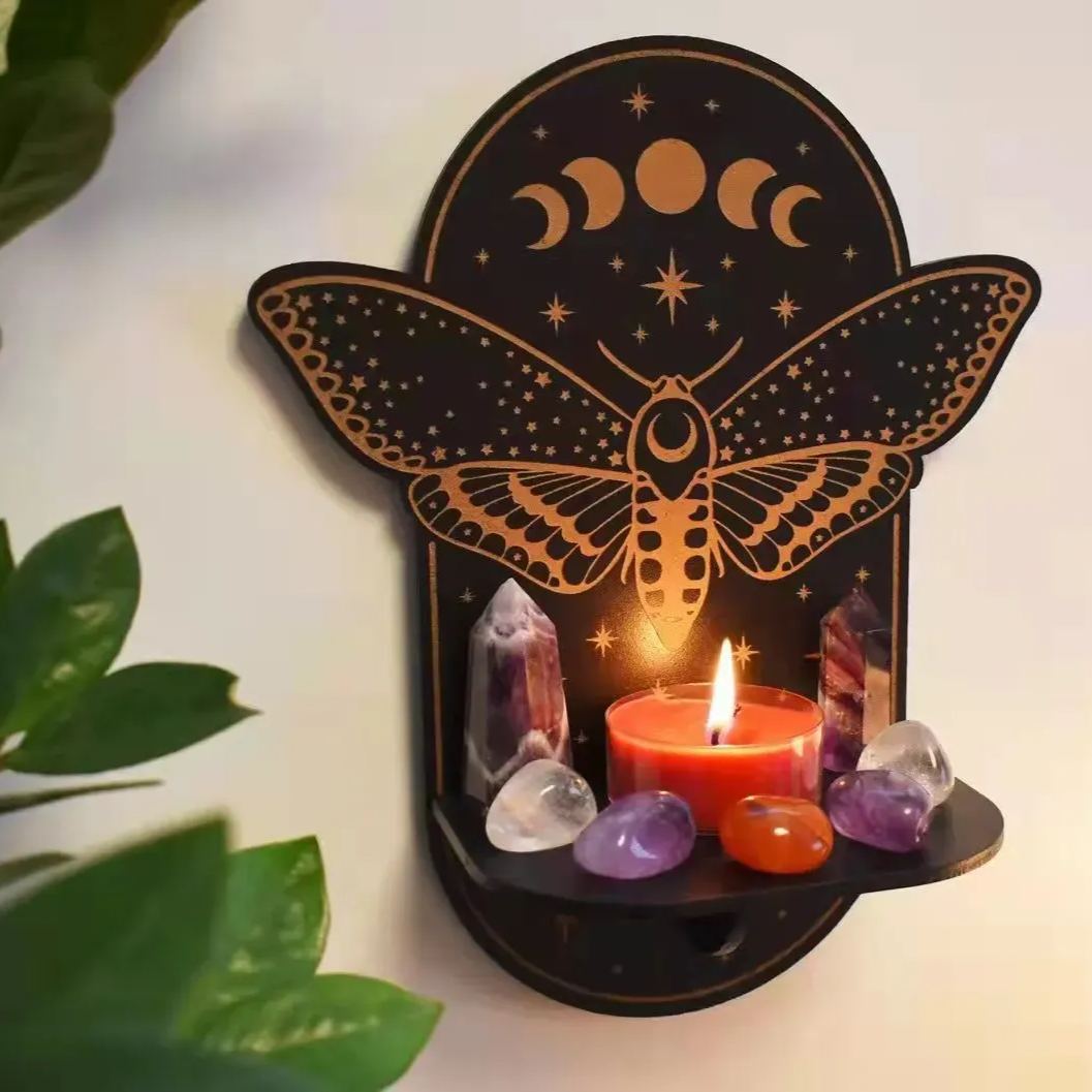 🕯️Fantasy Wooden Candle Holder