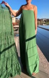 Women's Round Neck Lace Stitching A-line Temperament Lined Dress