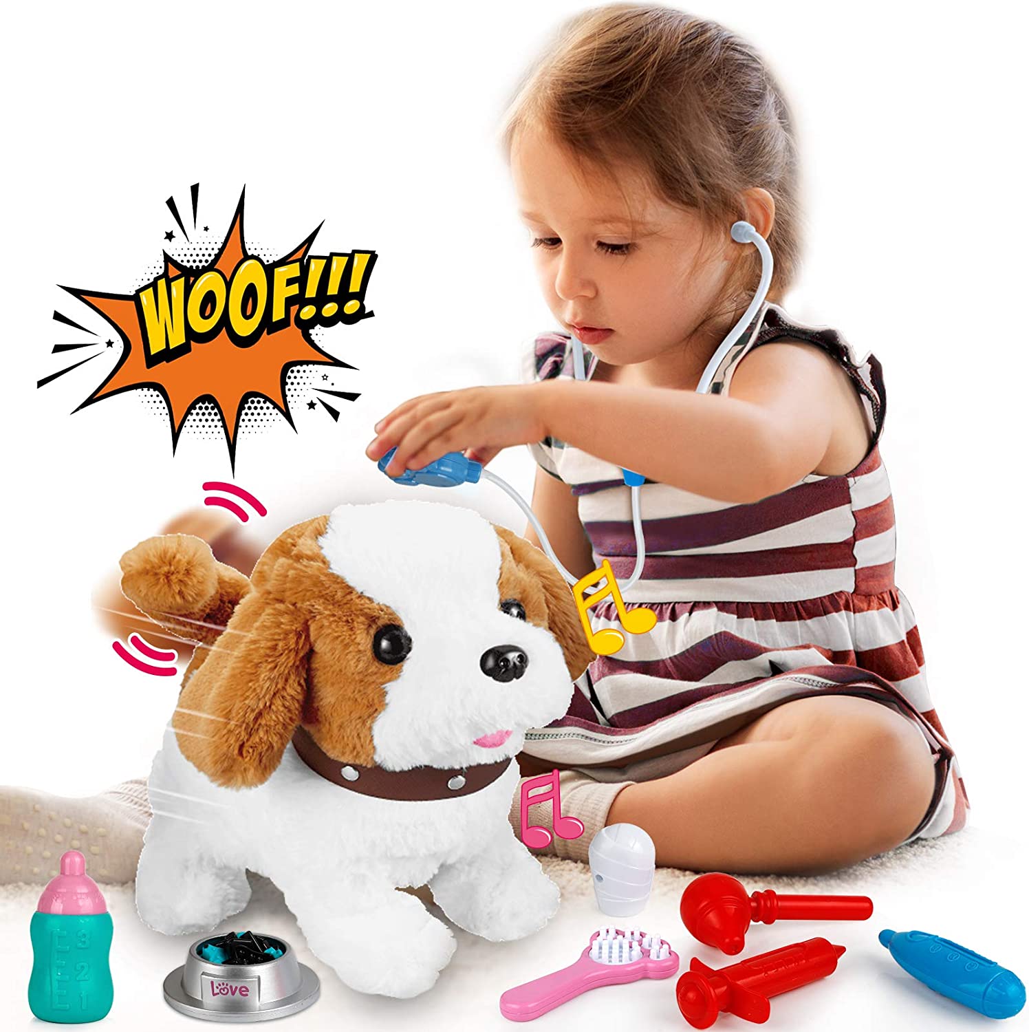 (🌲Christmas Sale- 50% OFF) Plush Puppy Toy Electronic Interactive Pet Dog🐕