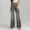Damen Hochtaillierte, Gewaschene, Weite Baggy-Strickjeans mit Stretch und Mehreren Taschen – Bequeme Freizeit-Denim💥Kostenloser Versand