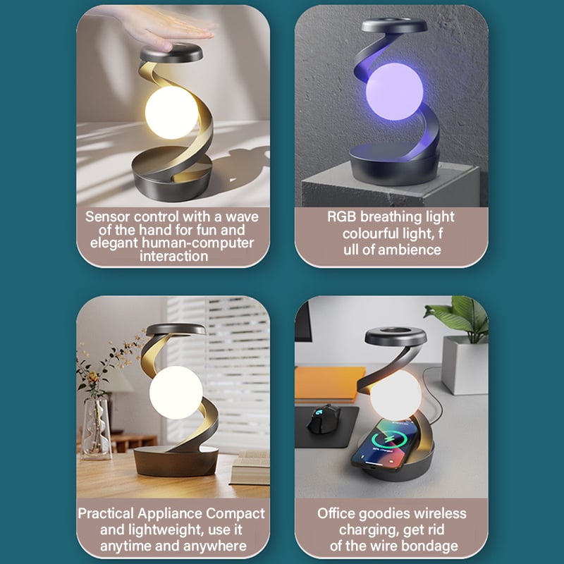 🔥Last Day Promotion 48% OFF-🎁-Visual Art Levitation Moon Wireless Charging Atmosphere Lamp