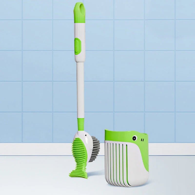🎁TikTok Last Day Sale - 70% OFF🎉Wall-Mounted Suction Cup Toilet Cleaning Brush Set